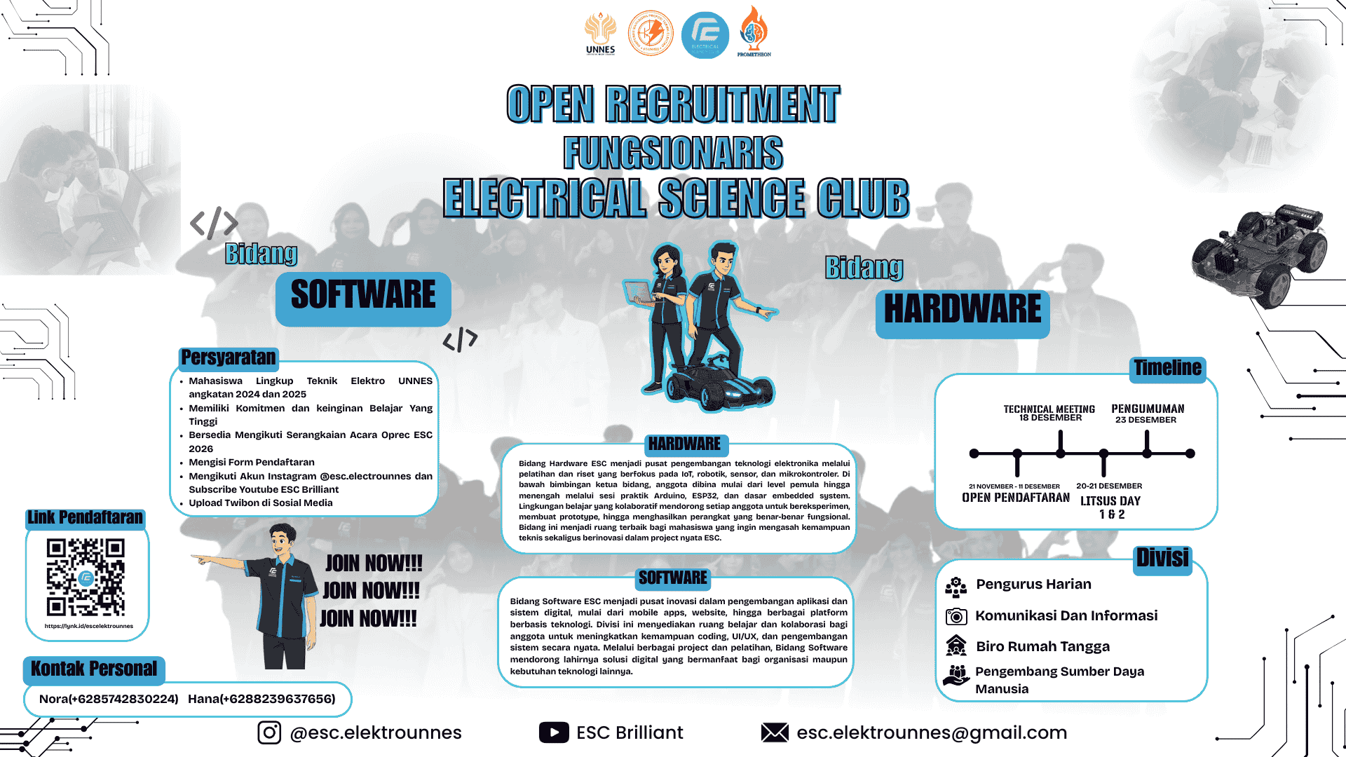 Open Recruitment Electrical Science Club 2026